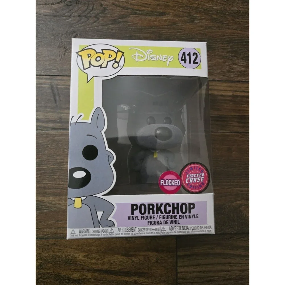 Funko Pop! Disney Doug Porkchop #412 Flocked Chase Vinyl Figure (Gray)
